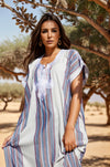 White Moroccan Bohemian Caftan Dress – Handmade Lightweight Kaftan for Women