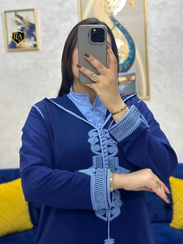 2 pieces Moroccan Jellaba Dress - Summer Collection 2025 Jallaba, Classy Embroidered Moroccan Djellaba - Eid Jalaba for Women