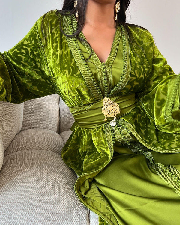 Custom Moroccan Caftan Wedding Dress – Personalised Luxury Takchita, Handcrafted Caftan Nikah Embroidery - made to order Kaftan Dress