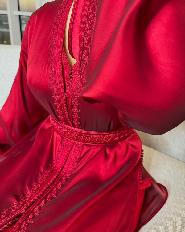 Custom Moroccan Caftan Wedding Dress – Made to order Luxury Takchita, Fancy Handcrafted Kaftan Embroidery - Custom made Nikah Dress - Bridal