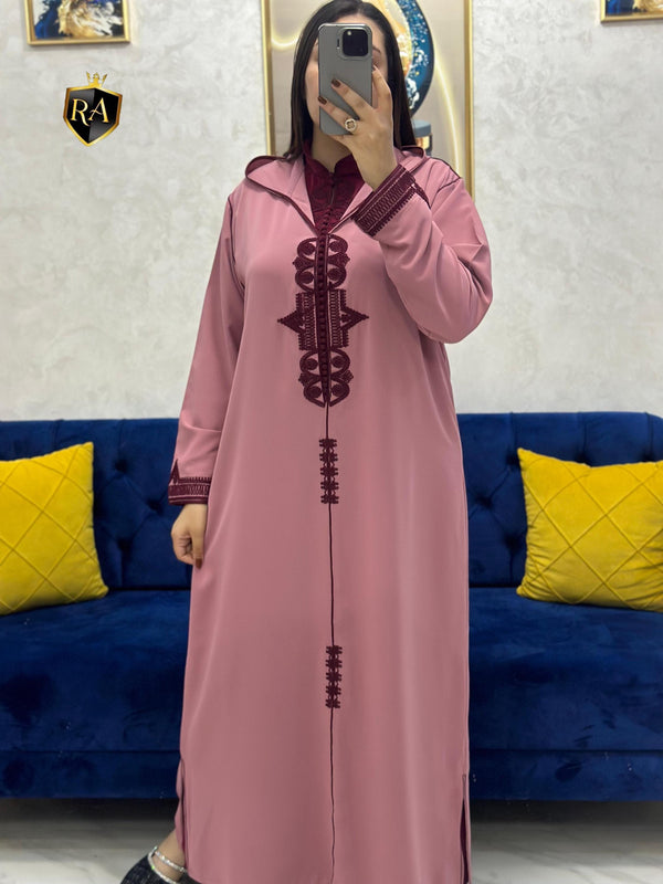 2 pieces Moroccan Jellaba Dress - Summer Collection 2025 Jallaba, Classy Embroidered Moroccan Djellaba - Eid Jalaba for Women