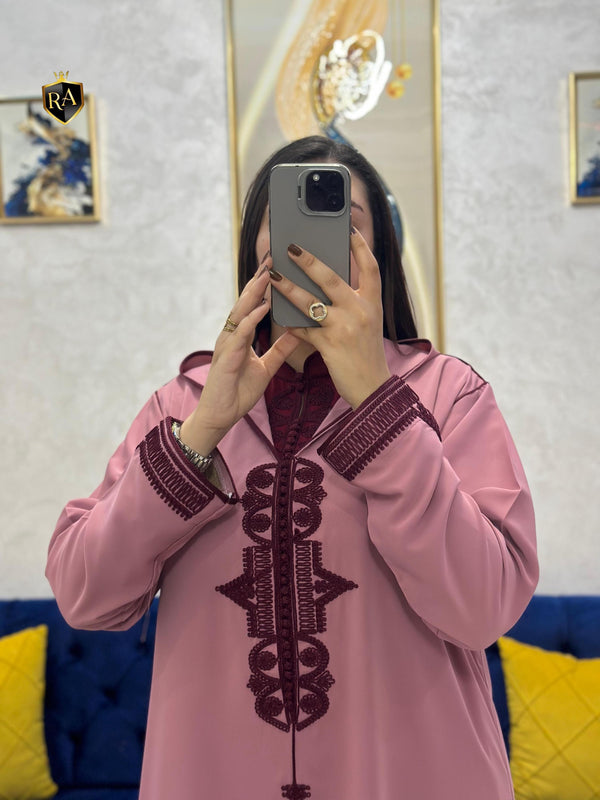 2 pieces Moroccan Jellaba Dress - Summer Collection 2025 Jallaba, Classy Embroidered Moroccan Djellaba - Eid Jalaba for Women