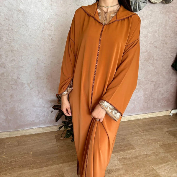 Moroccan Jellaba 2 pieces, Djellaba for Women Collection 2025, Cross stitch Embroidery Hooded Kaftan, Arabic Jellaba all Sizes dress