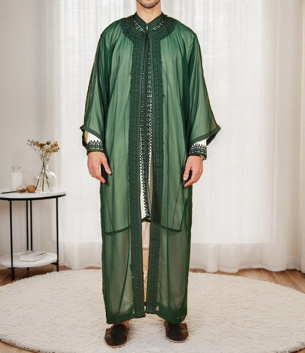 Moroccan Wedding Jabador for Men Outfit Set for Weddings & Special Events - Moroccan Outfit with Embroidered all sizes - Nikah Jabador