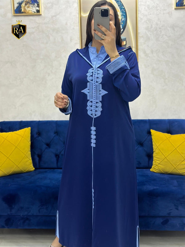 2 pieces Moroccan Jellaba Dress - Summer Collection 2025 Jallaba, Classy Embroidered Moroccan Djellaba - Eid Jalaba for Women