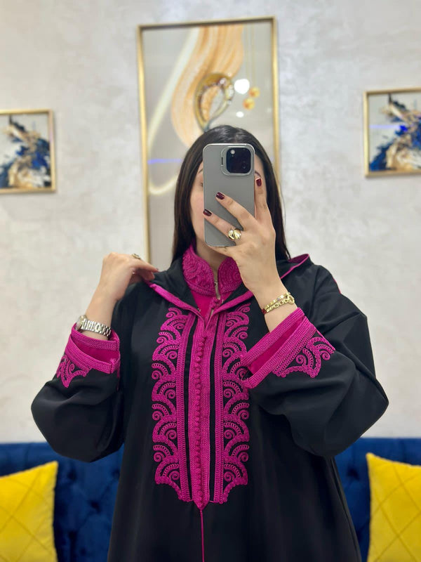 2 pieces Moroccan Jellaba Dress - Summer Collection 2025 Jallaba, Classy Embroidered Moroccan Djellaba - Eid Jalaba for Women