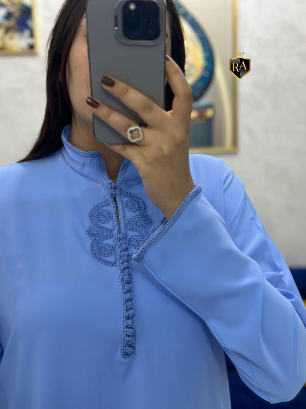 2 pieces Moroccan Jellaba Dress - Summer Collection 2025 Jallaba, Classy Embroidered Moroccan Djellaba - Eid Jalaba for Women