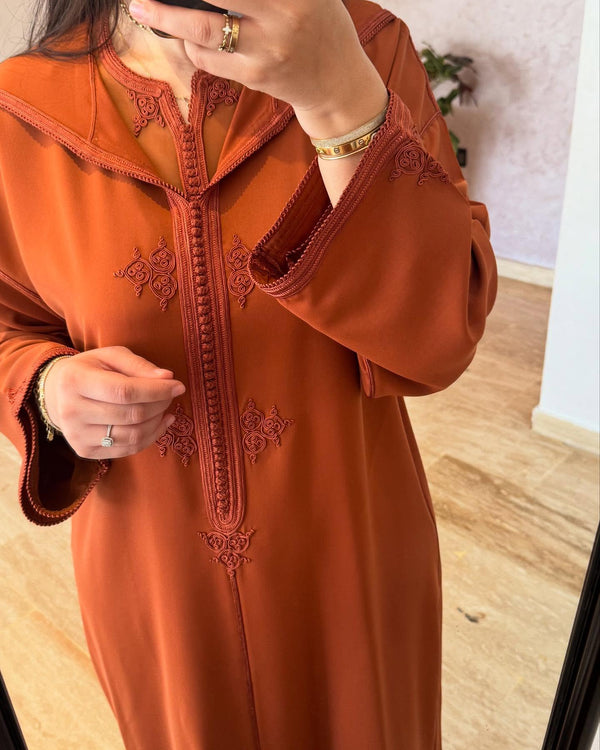 Moroccan Jellaba 2 pieces, Djellaba for Women Collection 2025, Cross stitch Embroidery Hooded Kaftan, Arabic Jellaba all Sizes dress