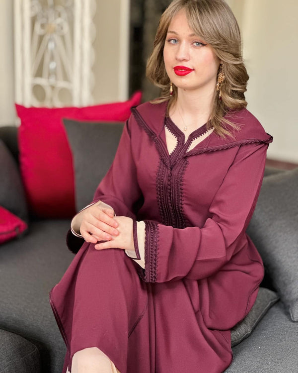 2 pieces Moroccan Jellaba Dress - Ramadan Collection 2025 Jallaba, Classy Embroidered Moroccan Djellaba - Eid al Fitr Jalaba for Women