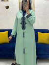 2 pieces Moroccan Jellaba Dress - Summer Collection 2025 Jallaba, Classy Embroidered Moroccan Djellaba - Eid Jalaba for Women