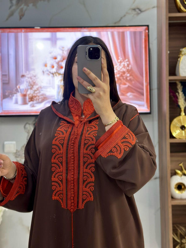 2 pieces Moroccan Jellaba Dress - Summer Collection 2025 Jallaba, Classy Embroidered Moroccan Djellaba - Eid Jalaba for Women