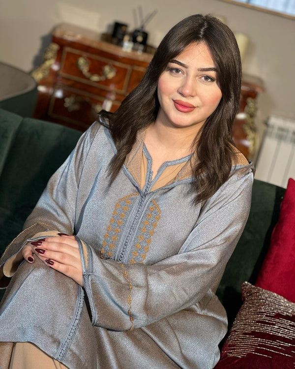 2 pieces Moroccan Jellaba Dress - Ramadan Collection 2025 Jallaba, Classy Embroidered Moroccan Djellaba - Eid al Fitr Jalaba for Women