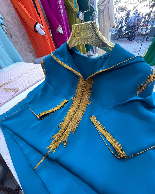 Trendy Moroccan Jellaba, Djellaba for Women Collection 2025, Cross stitch Embroidery Hooded Kaftan, Arabic Jellaba - Bride Jallaba Nikah