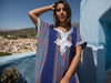 Sublime Blue Moroccan Caftan with Hand Embroidery