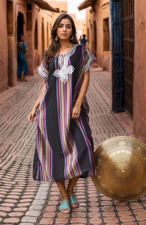 Boho Bedouin Style Kaftan for Women Resort Caftan Dress