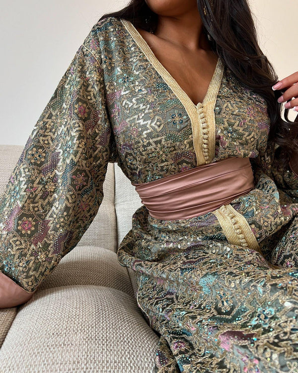 Custom Moroccan Caftan Wedding Dress – Personalised Luxury Takchita Sari, Handcrafted Caftan Nikah Embroidery - made to order Kaftan Dress