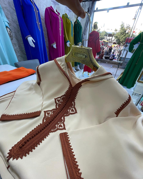 Trendy Moroccan Jellaba, Djellaba for Women Collection 2025, Cross stitch Embroidery Hooded Kaftan, Arabic Jellaba - Bride Jallaba Nikah