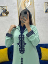 2 pieces Moroccan Jellaba Dress - Summer Collection 2025 Jallaba, Classy Embroidered Moroccan Djellaba - Eid Jalaba for Women