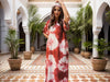 Burgundy Moroccan Caftan Dress