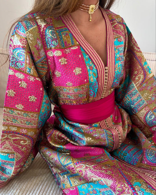 Custom Moroccan Caftan Wedding Dress – Personalised Luxury Takchita Sari, Handcrafted caftan Nikah Embroidery - made to order Kaftan Dress