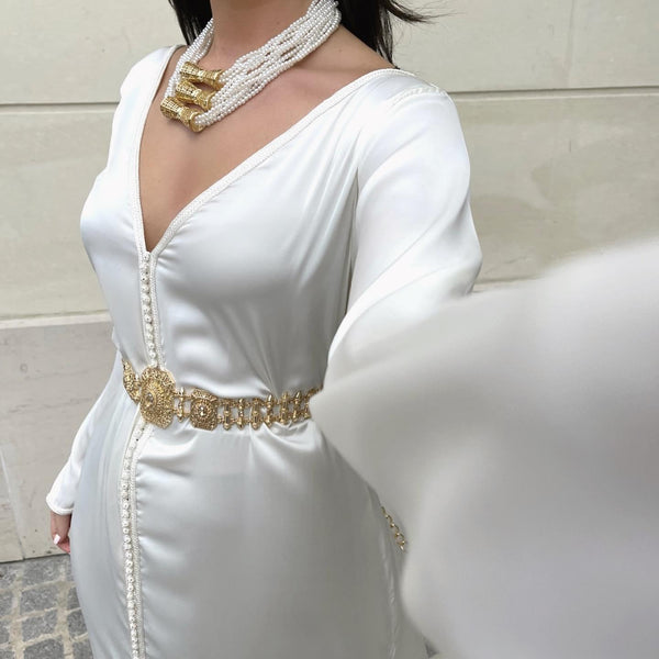 Made to order Moroccan Caftan Wedding Dress – Personalised Takchita, Handcrafted Caftan Embroidery - Custom made Nikah Dress - Ramadan Gift