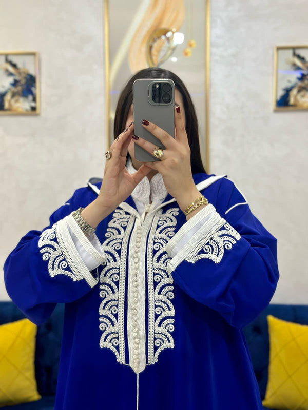 2 pieces Moroccan Jellaba Dress - Summer Collection 2025 Jallaba, Classy Embroidered Moroccan Djellaba - Eid Jalaba for Women