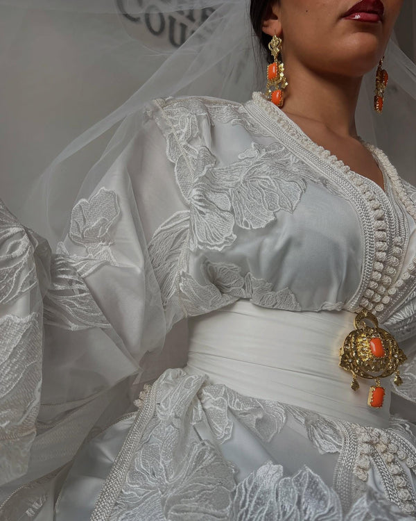 Custom Moroccan Kaftan Wedding Dress – Personalised Luxury Takchita, Handcrafted Caftan Nikah Embroidery - made to order Kaftan - Eid dress