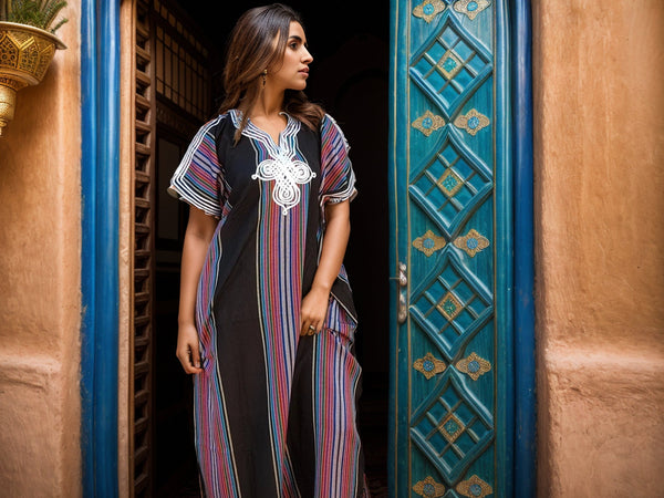 Boho Bedouin Style Kaftan for Women Resort Caftan Dress