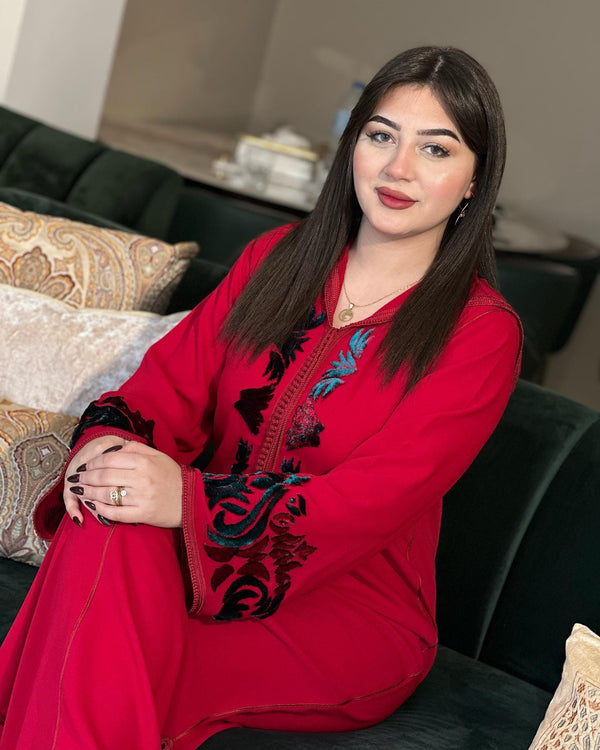 2 pieces Moroccan Jellaba Dress - Ramadan Collection 2025 Jallaba, Classy Embroidered Moroccan Djellaba - Eid al Fitr Jalaba for Women