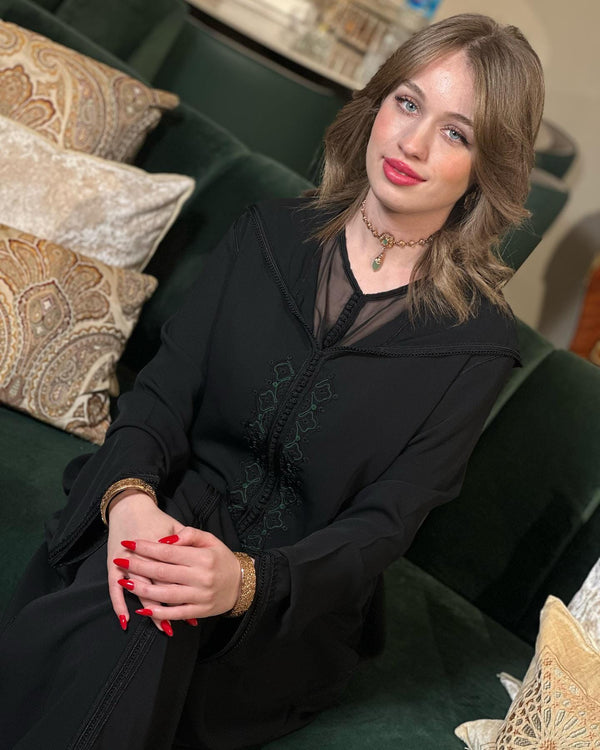 2 pieces Moroccan Jellaba Dress - Ramadan Collection 2025 Jallaba, Classy Embroidered Moroccan Djellaba - Eid al Fitr Jalaba for Women