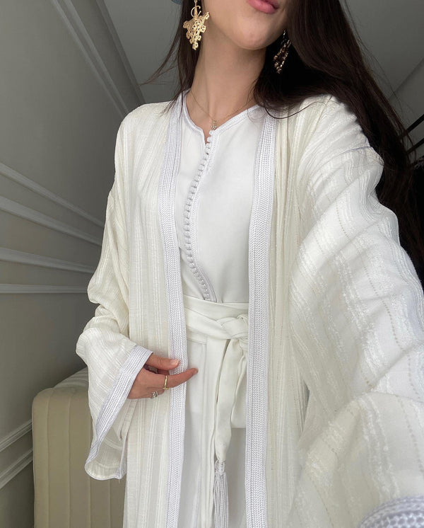 2 pieces Custom made Moroccan Caftan Wedding Dress – Personalised Takchita, Handcrafted Caftan Nikah Embroidery - Qamis Kaftan Dress Ramadan