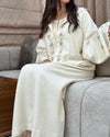 Elegant Moroccan Jellaba for Ramadan, Handcrafted with Zwak Lammalam, Moroccan Dfira Braid, Omra and Hajj Jalaba Dress - Eid al Fitr Gift