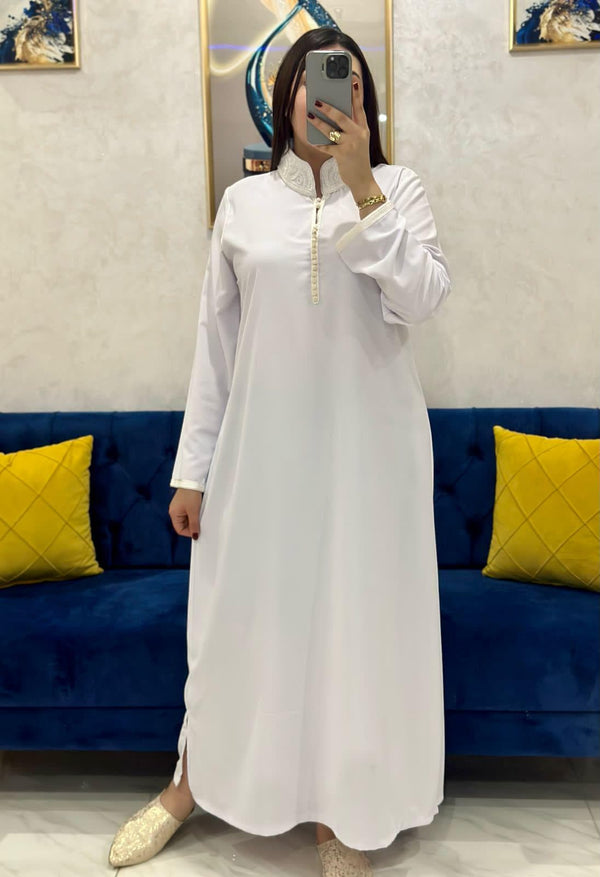 2 pieces Moroccan Jellaba Dress - Summer Collection 2025 Jallaba, Classy Embroidered Moroccan Djellaba - Eid Jalaba for Women