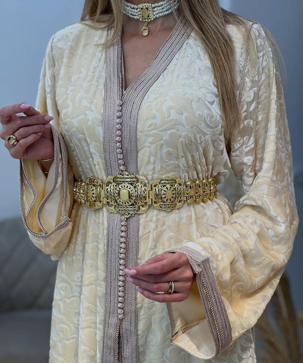 Beautiful Moroccan Caftan Wedding Dress – Personalised Takchita, Handcrafted kaftan with Exquisite Embroidery - Custom made Nikah Dress
