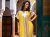 Moroccan Caftan Summer Yellow Dress for Women