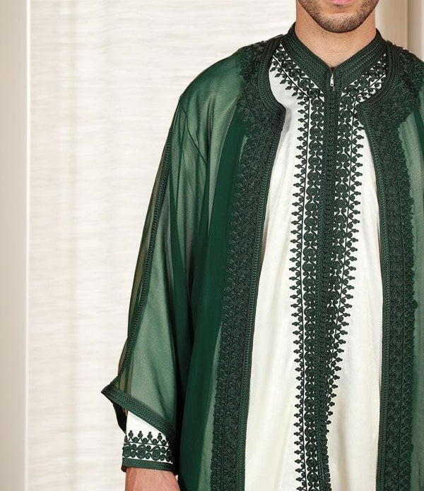 Moroccan Wedding Jabador for Men Outfit Set for Weddings & Special Events - Moroccan Outfit with Embroidered all sizes - Nikah Jabador
