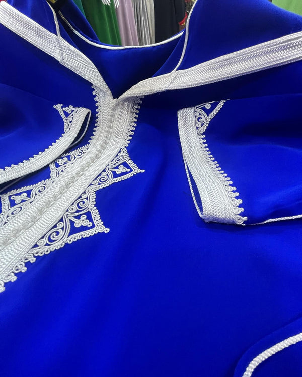 Trendy Moroccan Jellaba, Djellaba for Women Collection 2025, Cross stitch Embroidery Hooded Kaftan, Arabic Jellaba - Bride Jallaba Nikah