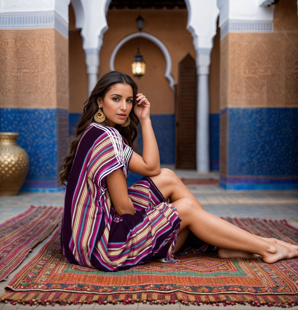 Boho Bedouin Style Kaftan for Women Resort Caftan Dress