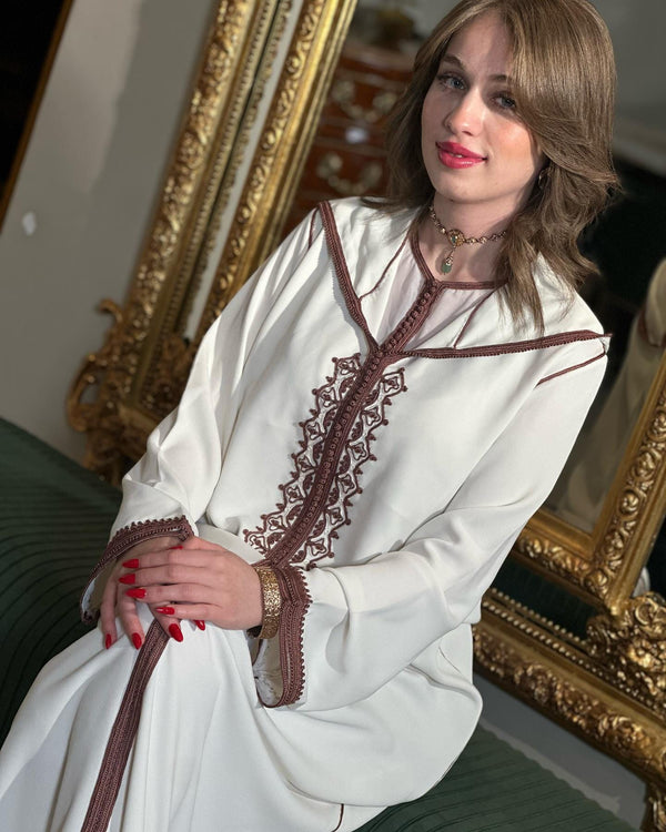 2 pieces Moroccan Jellaba Dress - Ramadan Collection 2025 Jallaba, Classy Embroidered Moroccan Djellaba - Eid al Fitr Jalaba for Women