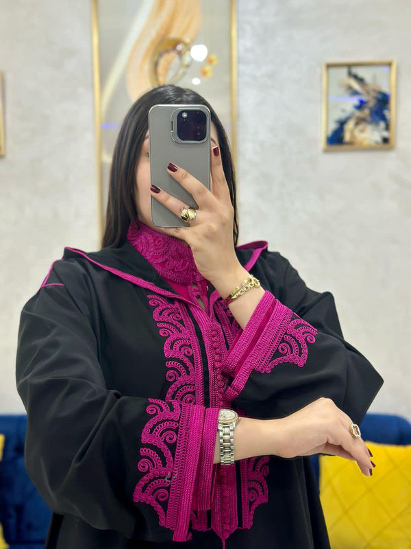 2 pieces Moroccan Jellaba Dress - Summer Collection 2025 Jallaba, Classy Embroidered Moroccan Djellaba - Eid Jalaba for Women