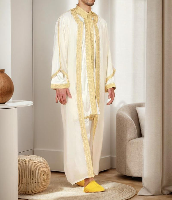 Moroccan Wedding Jabador for Men Outfit Set for Weddings & Special Events - Moroccan Outfit with Embroidered Details all sizes