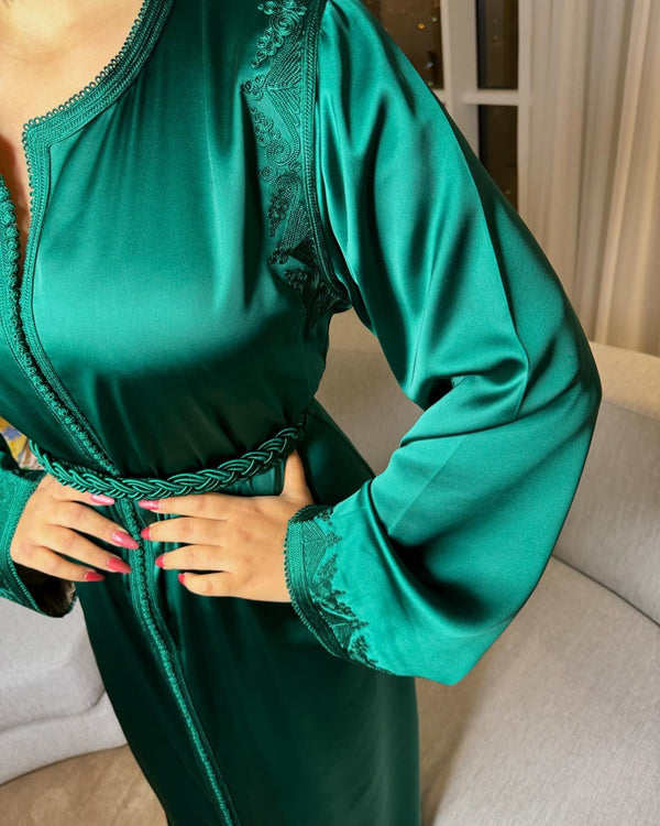 Elegant Moroccan Caftan Wedding Dress – Personalised Luxury Takchita, Handcrafted Caftan with Embroidery - made to order Nikah Dress - Gift