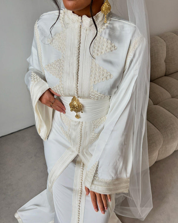 Custom Moroccan Caftan Wedding Dress – Personalised Luxury Takchita, Handcrafted Caftan Nikah Embroidery - made to order Kaftan Dress