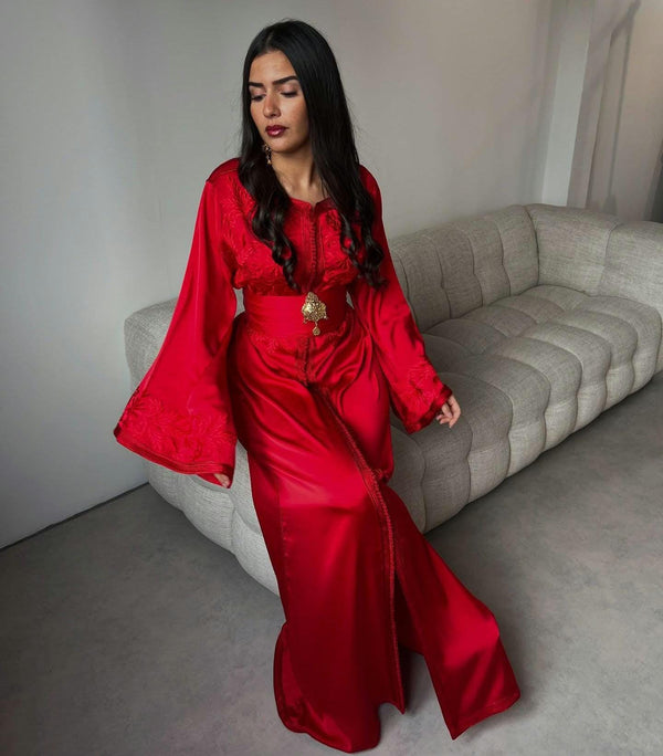 Custom Moroccan Kaftan Wedding Dress – Personalised Luxury Takchita, Handcrafted Caftan Nikah Embroidery - made to order Kaftan - Eid dress