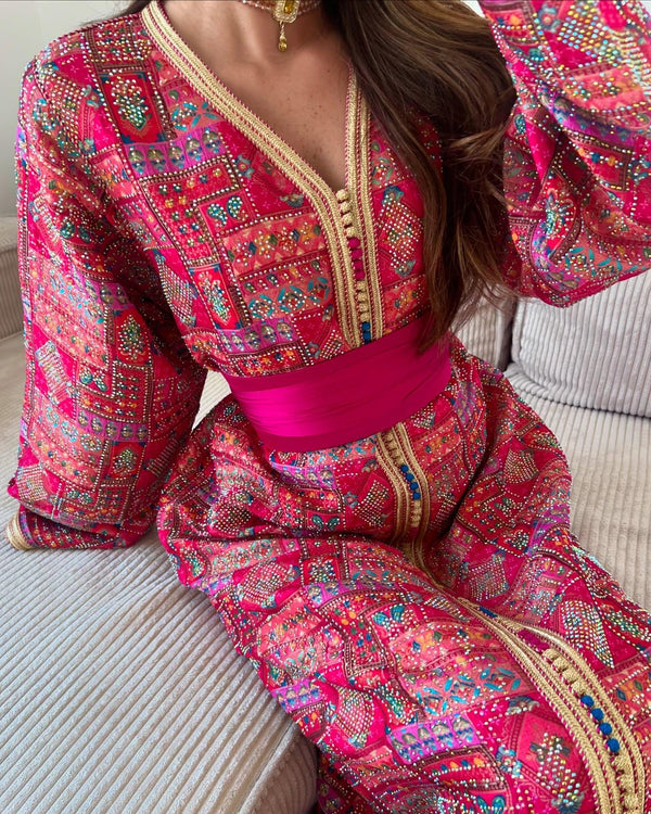 Custom Moroccan Caftan Wedding Dress – Personalised Luxury Takchita Sari, Handcrafted caftan Nikah Embroidery - made to order Kaftan Dress