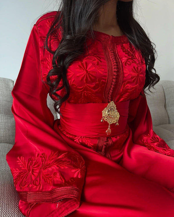 Custom Moroccan Kaftan Wedding Dress – Personalised Luxury Takchita, Handcrafted Caftan Nikah Embroidery - made to order Kaftan - Eid dress