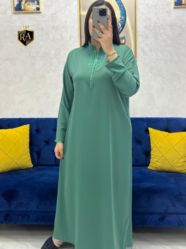 2 pieces Moroccan Jellaba Dress - Summer Collection 2025 Jallaba, Classy Embroidered Moroccan Djellaba - Eid Jalaba for Women