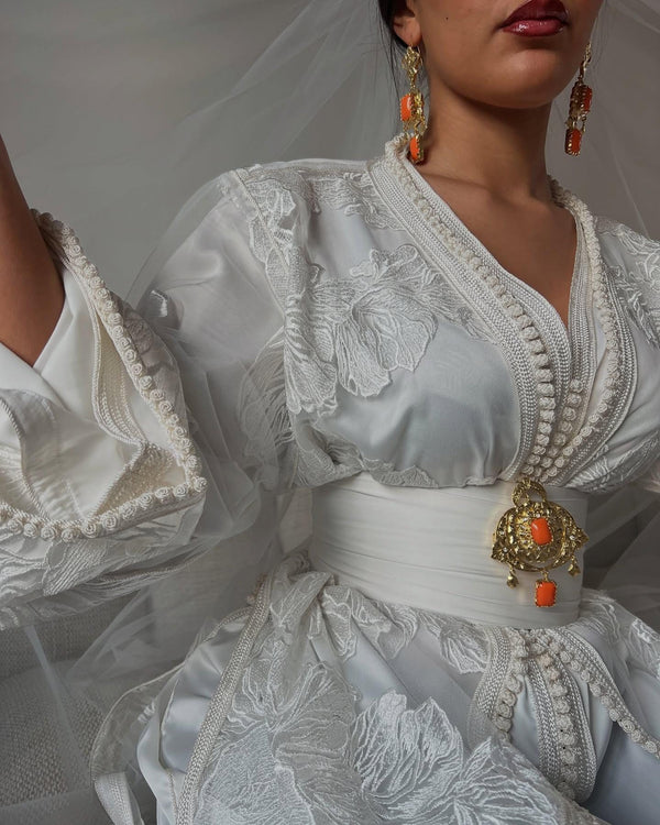 Custom Moroccan Kaftan Wedding Dress – Personalised Luxury Takchita, Handcrafted Caftan Nikah Embroidery - made to order Kaftan - Eid dress