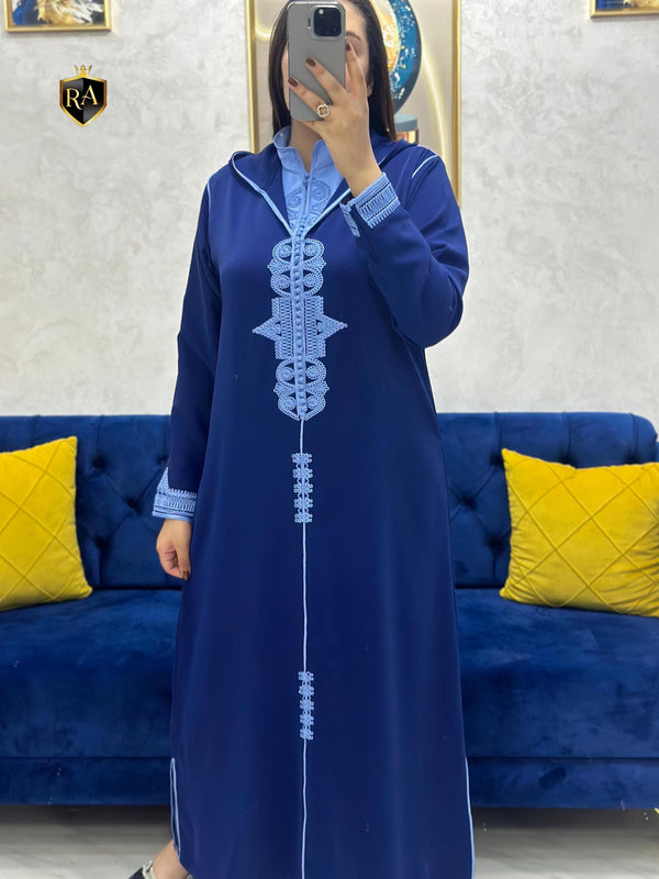 2 pieces Moroccan Jellaba Dress - Summer Collection 2025 Jallaba, Classy Embroidered Moroccan Djellaba - Eid Jalaba for Women