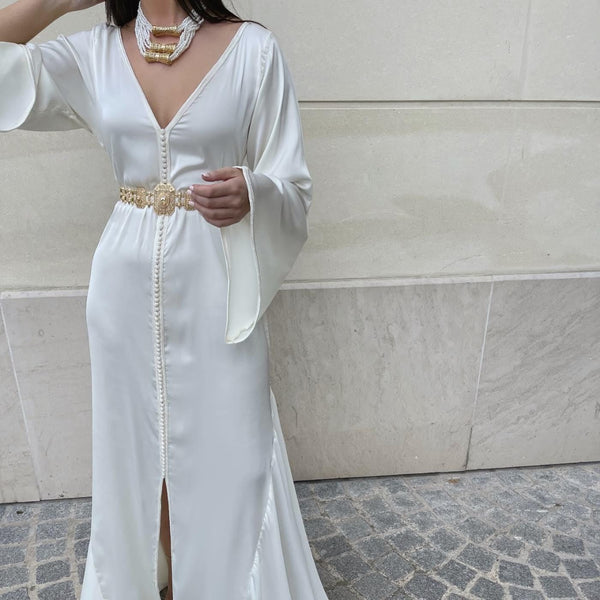 Made to order Moroccan Caftan Wedding Dress – Personalised Takchita, Handcrafted Caftan Embroidery - Custom made Nikah Dress - Ramadan Gift